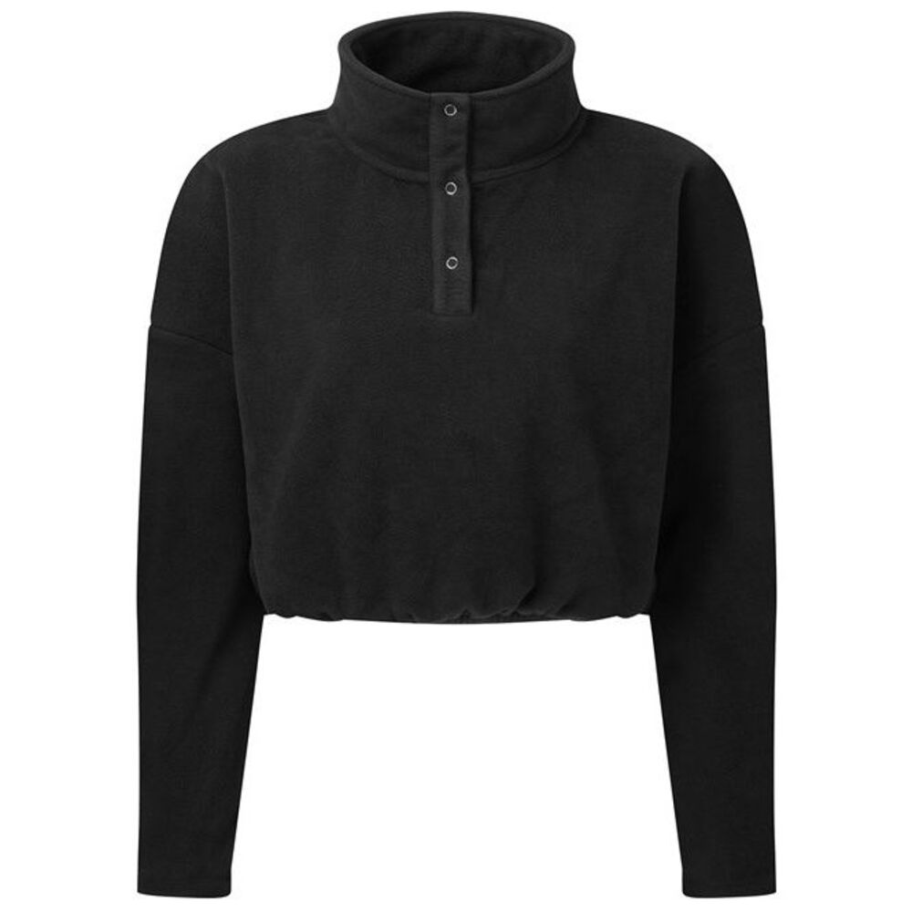 TriDri Womens/Ladies Cropped Fleece Top / Black